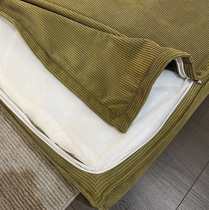 Compression Sofa , with Removable Frame and Deep Seat, Combination and Folding Base, Living Room and Bedroom Vacuum Velvet Fabric Modular Combination