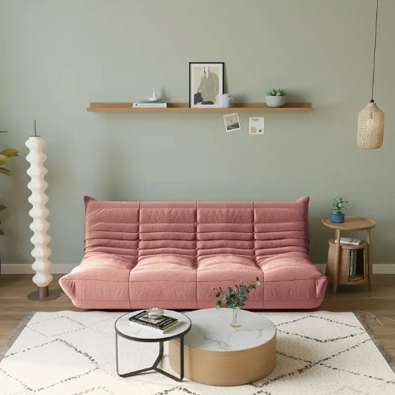 Soft Mohair Lazy Floor Sofa, 69" Fireside Chair, Oversized Armless Accent Bean Bag Couch For Living Room Bedroom Salon Office