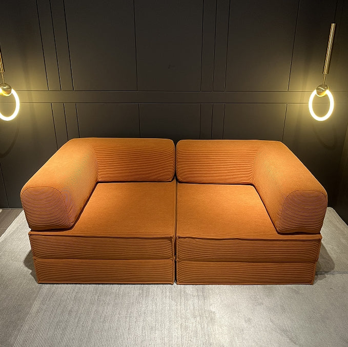 Compression Sofa , with Removable Frame and Deep Seat, Combination and Folding Base, Living Room and Bedroom Vacuum Velvet Fabric Modular Combination