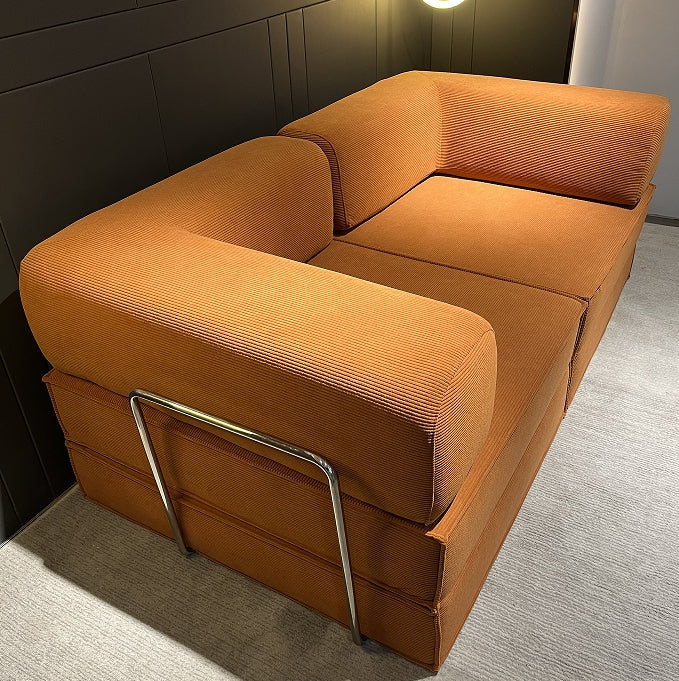 Compression Sofa , with Removable Frame and Deep Seat, Combination and Folding Base, Living Room and Bedroom Vacuum Velvet Fabric Modular Combination