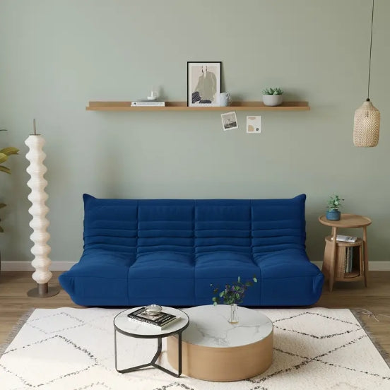 Soft Mohair Lazy Floor Sofa, 69" Fireside Chair, Oversized Armless Accent Bean Bag Couch For Living Room Bedroom Salon Office
