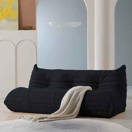 Soft Mohair Lazy Floor Sofa, 69" Fireside Chair, Oversized Armless Accent Bean Bag Couch For Living Room Bedroom Salon Office