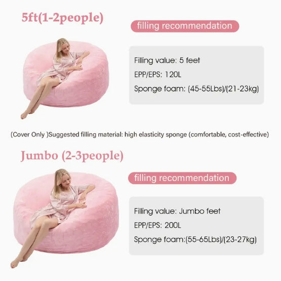 [Memory Foam Bean Bag] Memory Foam Furniture Bean Bag Chair - U-shaped Pillow, Throw Pillow Blanket, Three Freebies - Big Sofa With Soft Micro Fiber Cover