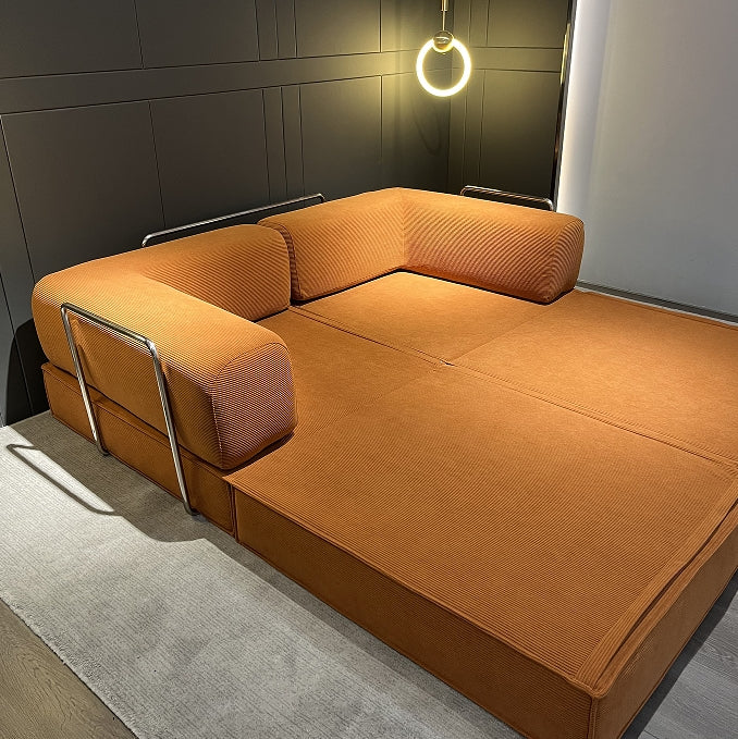 Compression Sofa , with Removable Frame and Deep Seat, Combination and Folding Base, Living Room and Bedroom Vacuum Velvet Fabric Modular Combination