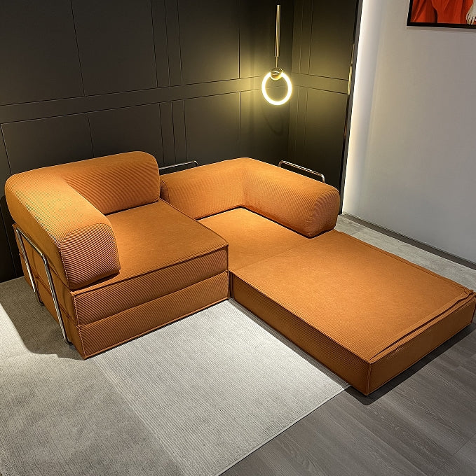 Compression Sofa , with Removable Frame and Deep Seat, Combination and Folding Base, Living Room and Bedroom Vacuum Velvet Fabric Modular Combination