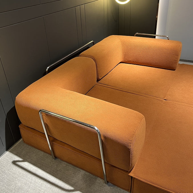 Compression Sofa , with Removable Frame and Deep Seat, Combination and Folding Base, Living Room and Bedroom Vacuum Velvet Fabric Modular Combination
