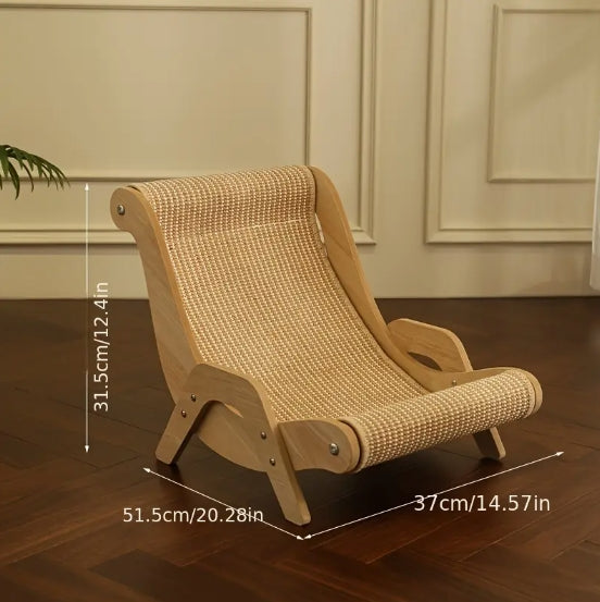 [Durable Cat Hammock & Scratcher] 2-in-1 Durable Cat Hammock & Scratcher - Jute Rope, No Shredding, All-Season Pet Lounge Chair