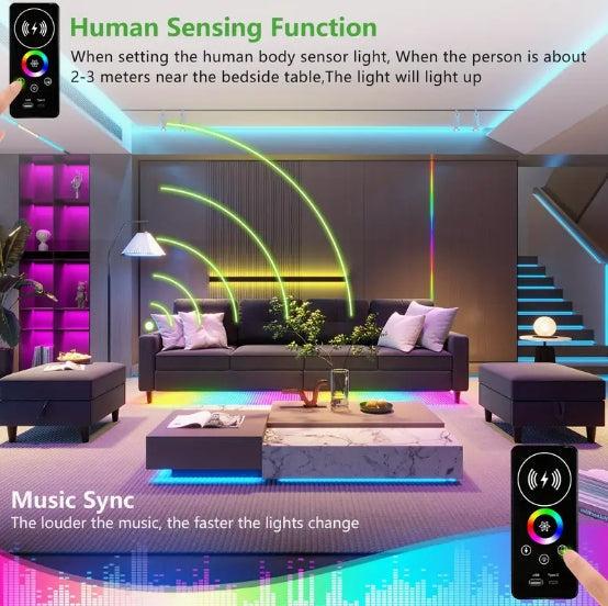 [Modular Sectional Sofa] 6 Seats Modular Sectional Sofa With Charging Station, LED Lights, U/L Shaped Couch, Storage Ottoman, Music Sync
