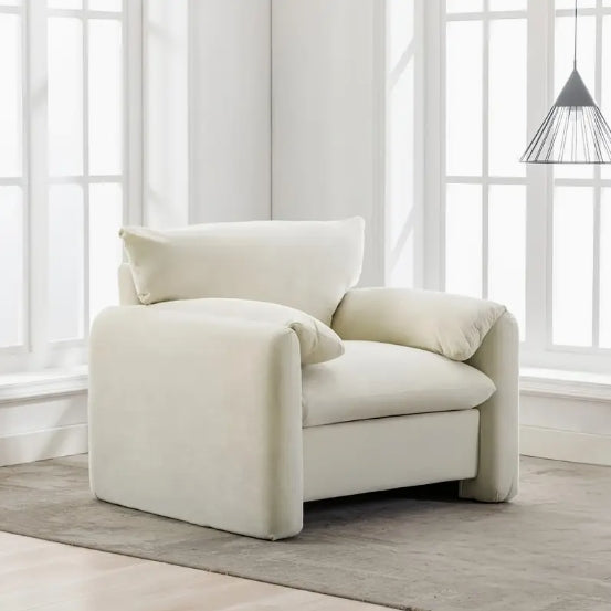 Chenille Oversized Armchair - Modern Accent Chair & Single Sofa Lounge, 34'' Wide, Comfortable Seating For Living Room & Bedroom