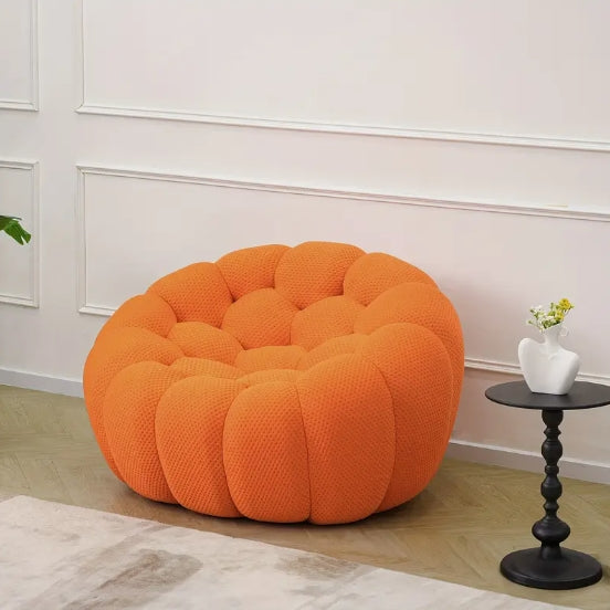 [Bubble Sofa Chair] Oversized Bubble Sofa Chair - Modern Upholstered Lazy Floor Couch with 3D Honeycomb Shape Curved Design for Living Room, Office, Apartment