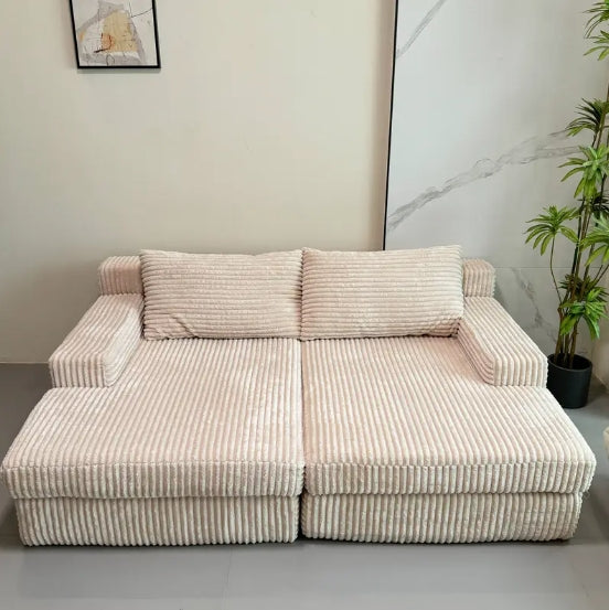 [Plush Sofa Bed] Thick Plush Sofa Bed, Sofa Bed - Suitable For Single, Double Or Family Use - For Rooms, Living Rooms, Apartments, Game Rooms, And Leisure Chairs