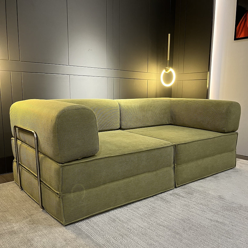 Compression Sofa , with Removable Frame and Deep Seat, Combination and Folding Base, Living Room and Bedroom Vacuum Velvet Fabric Modular Combination