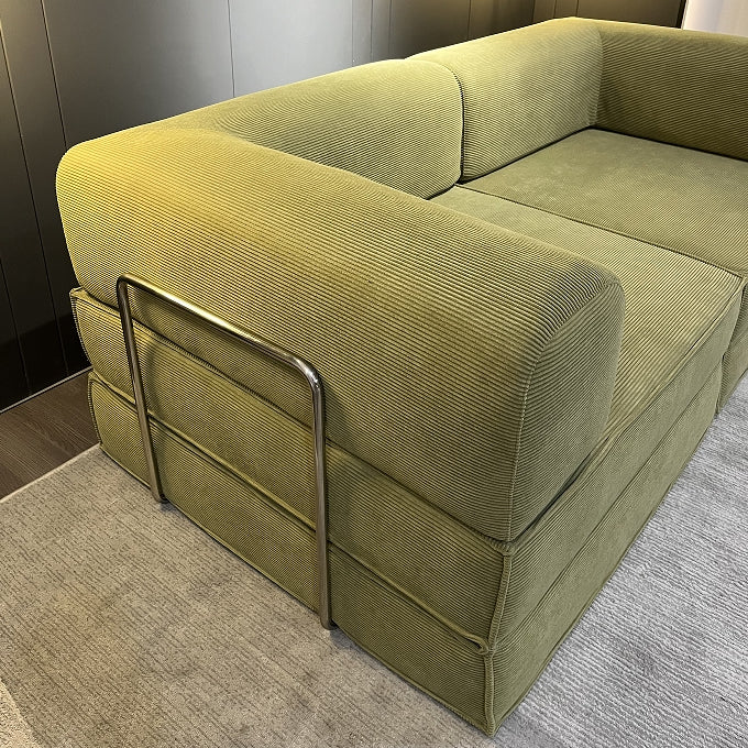 Compression Sofa , with Removable Frame and Deep Seat, Combination and Folding Base, Living Room and Bedroom Vacuum Velvet Fabric Modular Combination