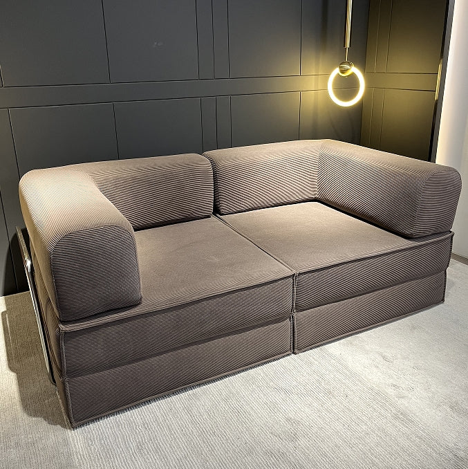 Compression Sofa , with Removable Frame and Deep Seat, Combination and Folding Base, Living Room and Bedroom Vacuum Velvet Fabric Modular Combination