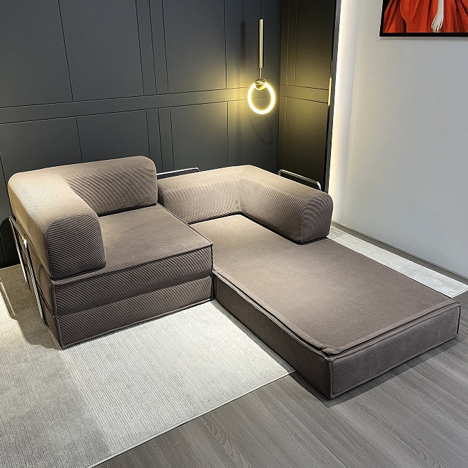 Compression Sofa , with Removable Frame and Deep Seat, Combination and Folding Base, Living Room and Bedroom Vacuum Velvet Fabric Modular Combination