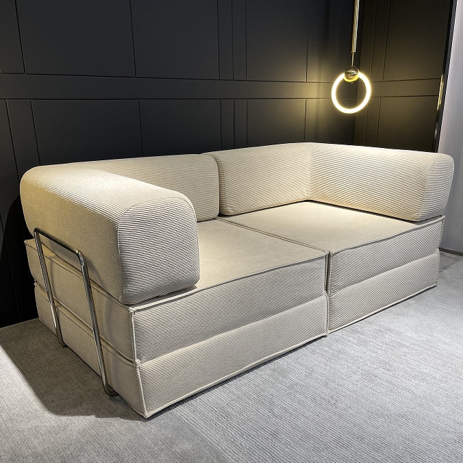 Compression Sofa , with Removable Frame and Deep Seat, Combination and Folding Base, Living Room and Bedroom Vacuum Velvet Fabric Modular Combination