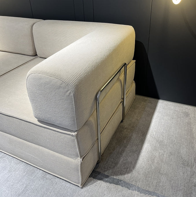 Compression Sofa , with Removable Frame and Deep Seat, Combination and Folding Base, Living Room and Bedroom Vacuum Velvet Fabric Modular Combination