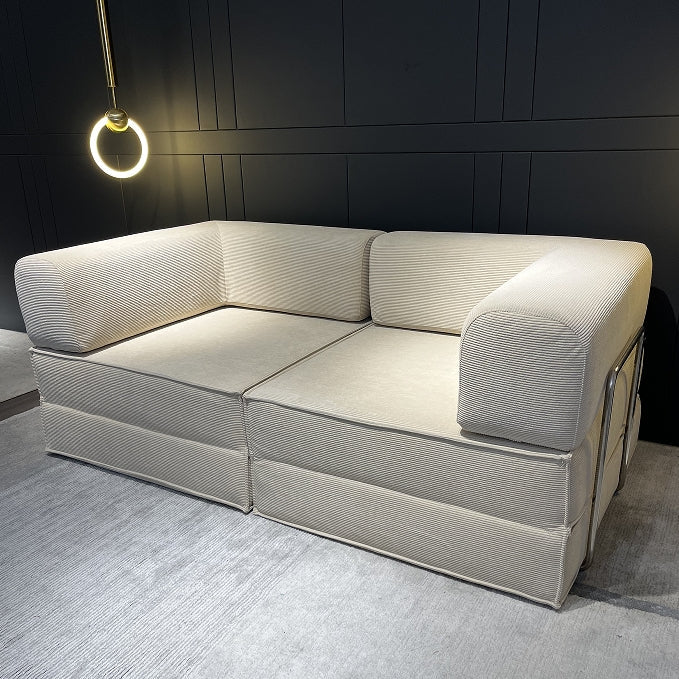 Compression Sofa , with Removable Frame and Deep Seat, Combination and Folding Base, Living Room and Bedroom Vacuum Velvet Fabric Modular Combination