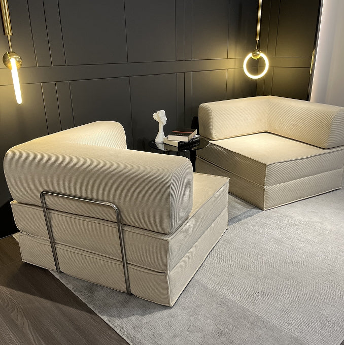 Compression Sofa , with Removable Frame and Deep Seat, Combination and Folding Base, Living Room and Bedroom Vacuum Velvet Fabric Modular Combination