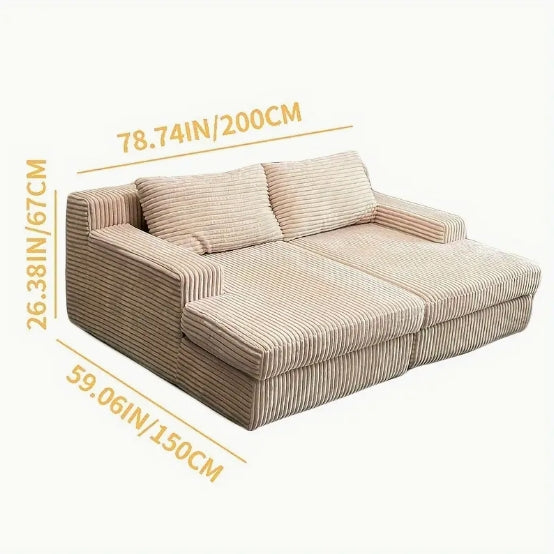 [Plush Sofa Bed] Thick Plush Sofa Bed, Sofa Bed - Suitable For Single, Double Or Family Use - For Rooms, Living Rooms, Apartments, Game Rooms, And Leisure Chairs