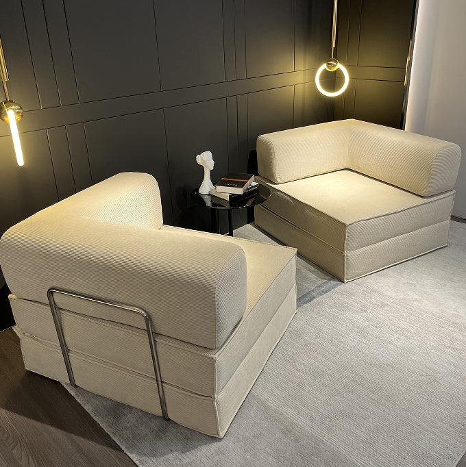 Compression Sofa , with Removable Frame and Deep Seat, Combination and Folding Base, Living Room and Bedroom Vacuum Velvet Fabric Modular Combination