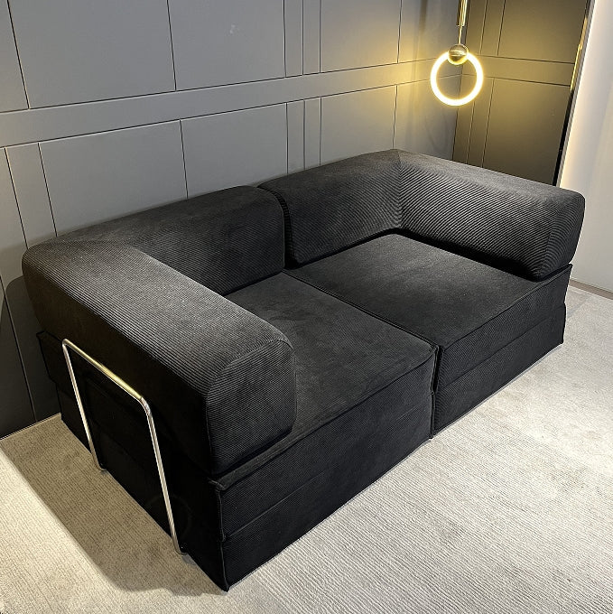Compression Sofa , with Removable Frame and Deep Seat, Combination and Folding Base, Living Room and Bedroom Vacuum Velvet Fabric Modular Combination