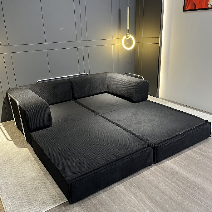 Compression Sofa , with Removable Frame and Deep Seat, Combination and Folding Base, Living Room and Bedroom Vacuum Velvet Fabric Modular Combination