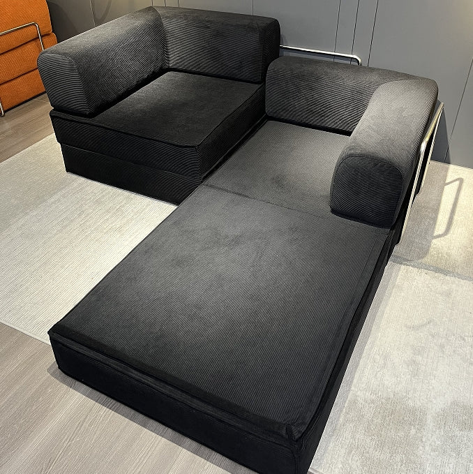 Compression Sofa , with Removable Frame and Deep Seat, Combination and Folding Base, Living Room and Bedroom Vacuum Velvet Fabric Modular Combination