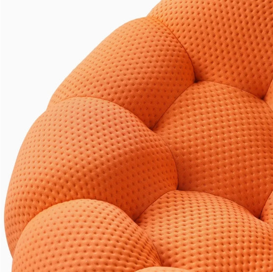 [Bubble Sofa Chair] Oversized Bubble Sofa Chair - Modern Upholstered Lazy Floor Couch with 3D Honeycomb Shape Curved Design for Living Room, Office, Apartment