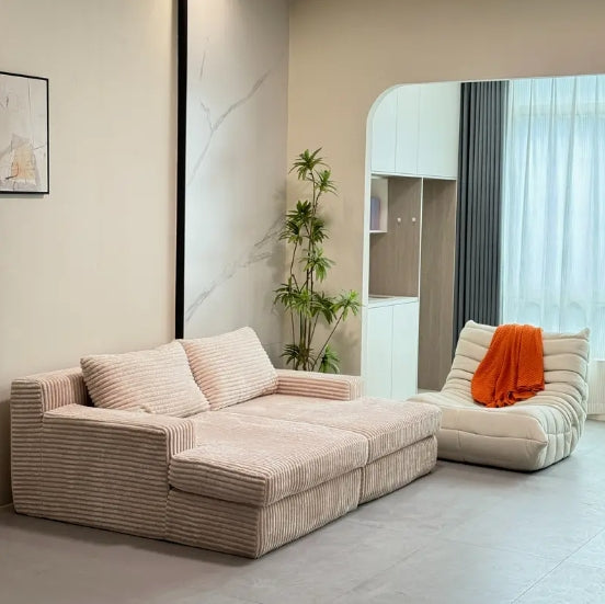 [Plush Sofa Bed] Thick Plush Sofa Bed, Sofa Bed - Suitable For Single, Double Or Family Use - For Rooms, Living Rooms, Apartments, Game Rooms, And Leisure Chairs