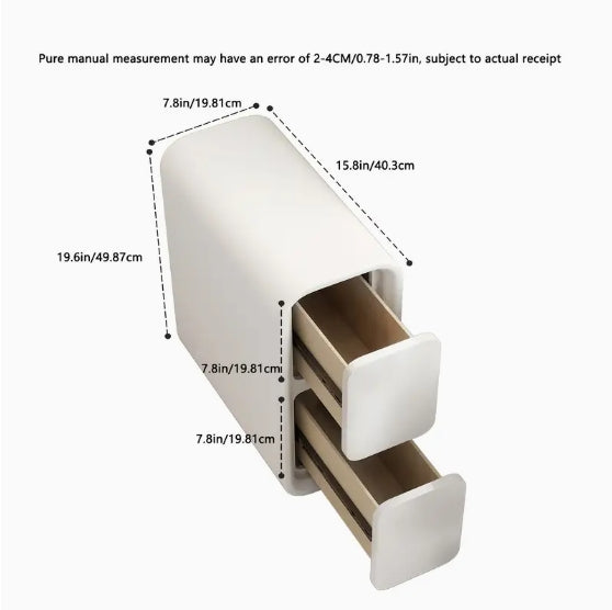 [Modern Storage Cabinet] Modern Simple KASLANDI Furniture Storage Cabinet with Drawers, Compact Mini Ultra-Narrow Nightstand, Multi-Functional Large Capacity Storage