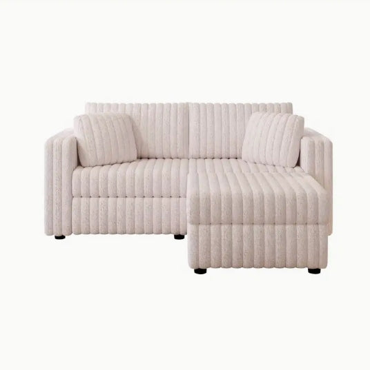Ultra-Comfy 75.6" Modular Sofa with Hydraulic Lift - Stylish & Versatile, Includes Matching 30.7" Ottoman, Perfect for Bedroom & Living Room Decor, Light Pink