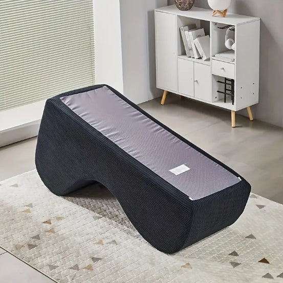 [Modern Leisure Chair] Modern Adjustable Leisure Chair - Memory Foam Cushion, Blue, Textured Upholstery, Versatile Sofa Bed for Exercise, Entertainment, and Living Room Comfort