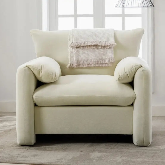 Chenille Oversized Armchair - Modern Accent Chair & Single Sofa Lounge, 34'' Wide, Comfortable Seating For Living Room & Bedroom