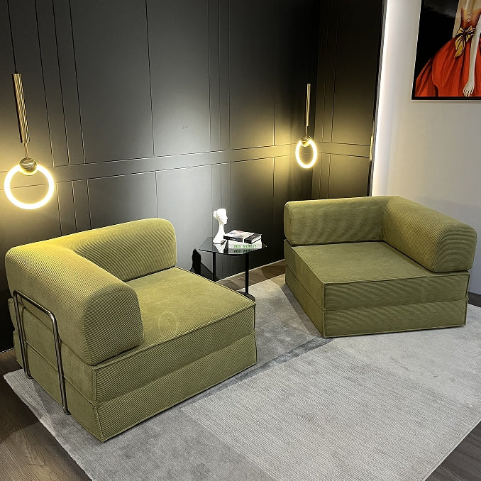 Compression Sofa , with Removable Frame and Deep Seat, Combination and Folding Base, Living Room and Bedroom Vacuum Velvet Fabric Modular Combination