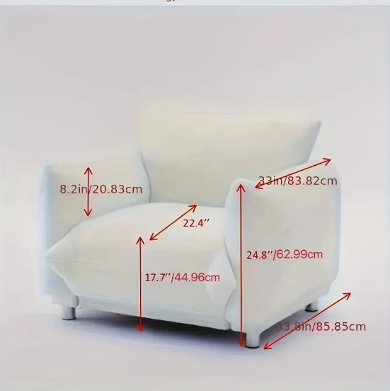 [Soft Cushion Chair] Soft Single Seat Cushion Chair, Filled with Sponge, 1pc - Comes with 1 Pillow, Wooden Leg Design, Leisure/Office