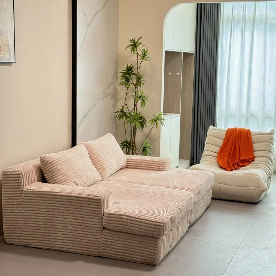 [Plush Sofa Bed] Thick Plush Sofa Bed, Sofa Bed - Suitable For Single, Double Or Family Use - For Rooms, Living Rooms, Apartments, Game Rooms, And Leisure Chairs