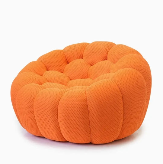 [Bubble Sofa Chair] Oversized Bubble Sofa Chair - Modern Upholstered Lazy Floor Couch with 3D Honeycomb Shape Curved Design for Living Room, Office, Apartment