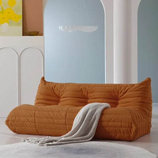 Soft Mohair Lazy Floor Sofa, 69" Fireside Chair, Oversized Armless Accent Bean Bag Couch For Living Room Bedroom Salon Office