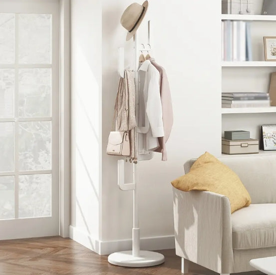 Coat Rack, Solid Wood Cactus Coat Rack Stand, Freestanding Coat Rack With 1.59 gal-shaped Hooks And 3 Adjustable Sizes, Sturdy And Easy To Assemble Coat Tree For Entryway, Bedroom