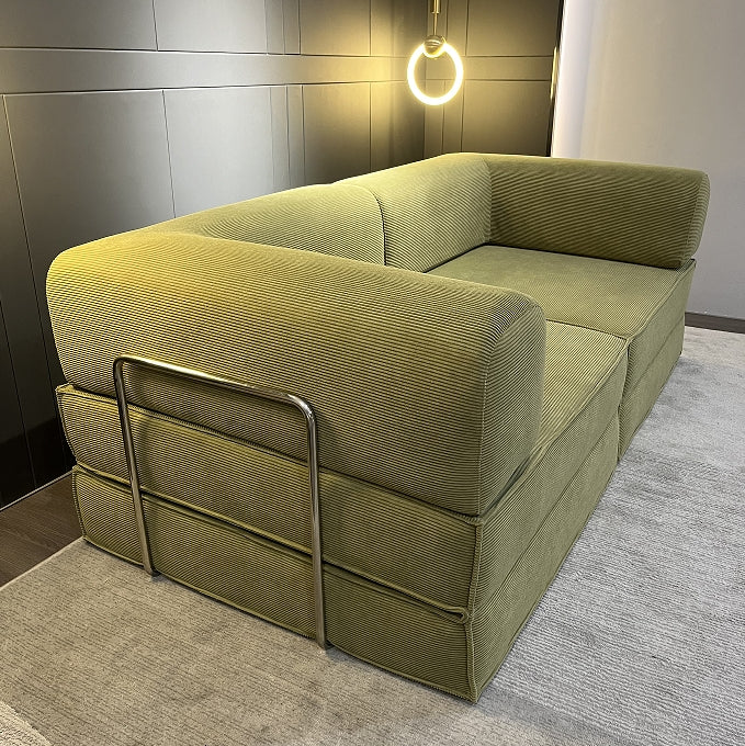 Compression Sofa , with Removable Frame and Deep Seat, Combination and Folding Base, Living Room and Bedroom Vacuum Velvet Fabric Modular Combination