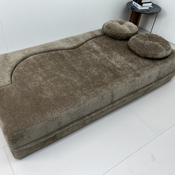 Modern Compression Sofa with 2 Pillows, 15" Full Size Folding Mattress, No Assembly Required, Ideal for Living Room, Guest Bed, and Game Room