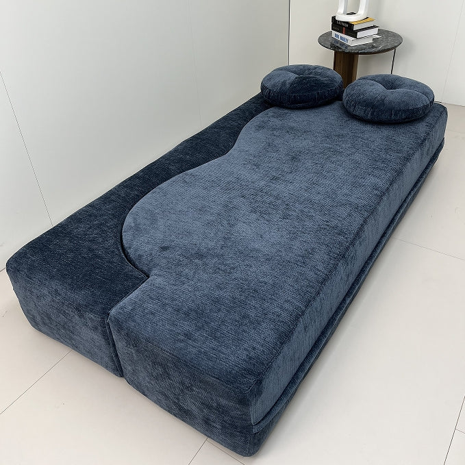 Modern Compression Sofa with 2 Pillows, 15" Full Size Folding Mattress, No Assembly Required, Ideal for Living Room, Guest Bed, and Game Room